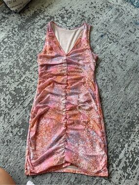 Steve Madden BB DAKOTA Multi Pink Printed Mini Dress Size Medium